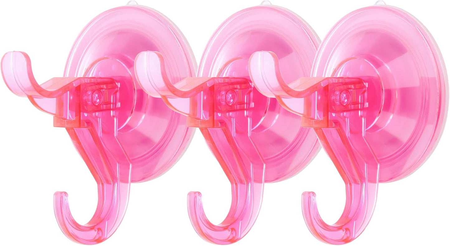 Antimbee 3 Pack Suction Cup Hooks, Clear Suction Cup Hanger, Removable Small Suction Cups for