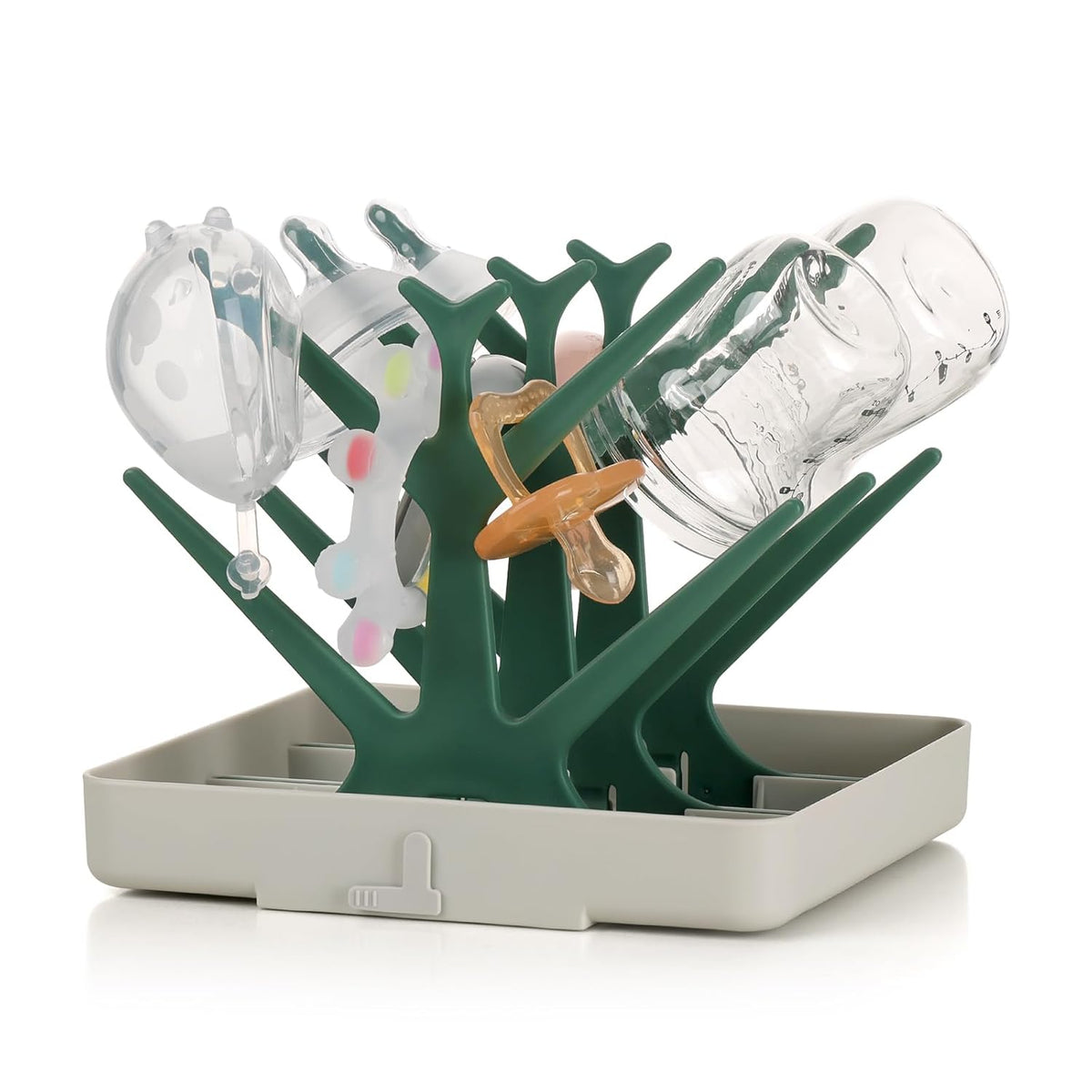 haakaa Baby Bottle Drying Rack, Space Saving Bottle Drying Tree for Bottles/Pump Parts/Pacifiers