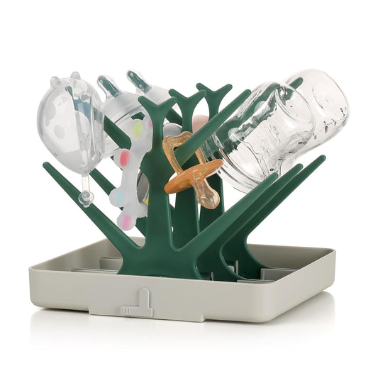 haakaa Baby Bottle Drying Rack, Space Saving Bottle Drying Tree for Bottles/Pump Parts/Pacifiers