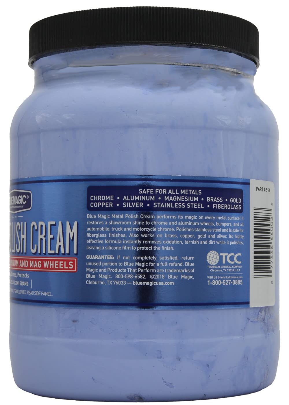 Blue Magic 550 Metal Polish Cream Non-Abrasive Tarnish and Oxidation Remover for Chrome, Aluminium