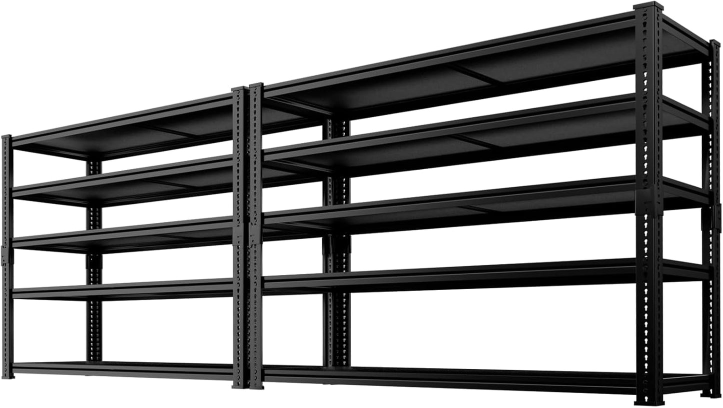 Storage Shelves Heavy Duty 2 PCS,48"L x 18"W x 72"H Garage Storage Shelves Unit Loads 3700LBS