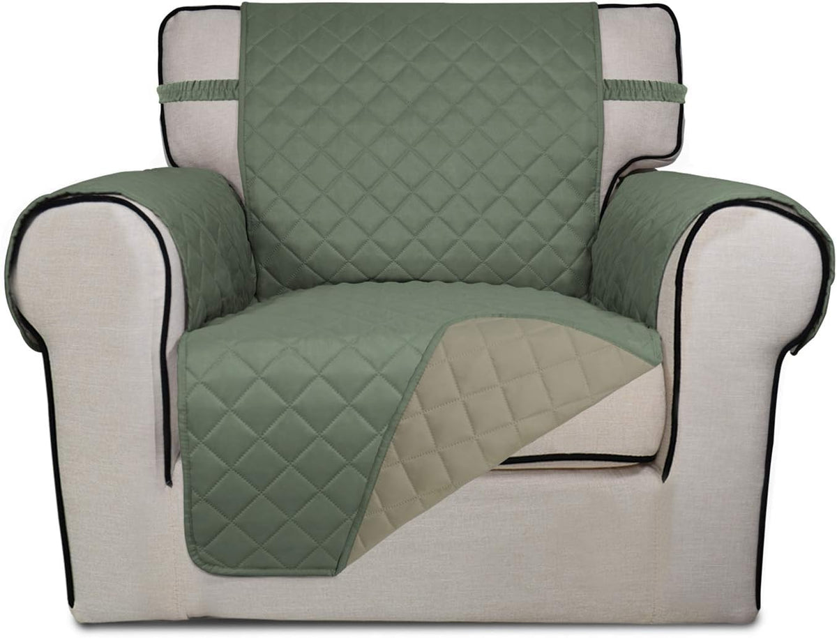 PureFit Reversible Quilted Sofa Cover, Water Resistant Slipcover Furniture Protector, Washable
