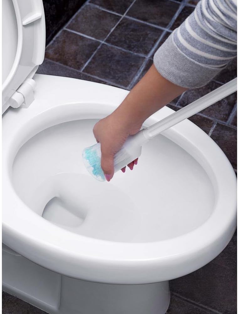 Fuller Brush Toilet Bowl Cleaner Brush – Antimicrobial Toilet Swab with Soft Non-Scratch Head, Long
