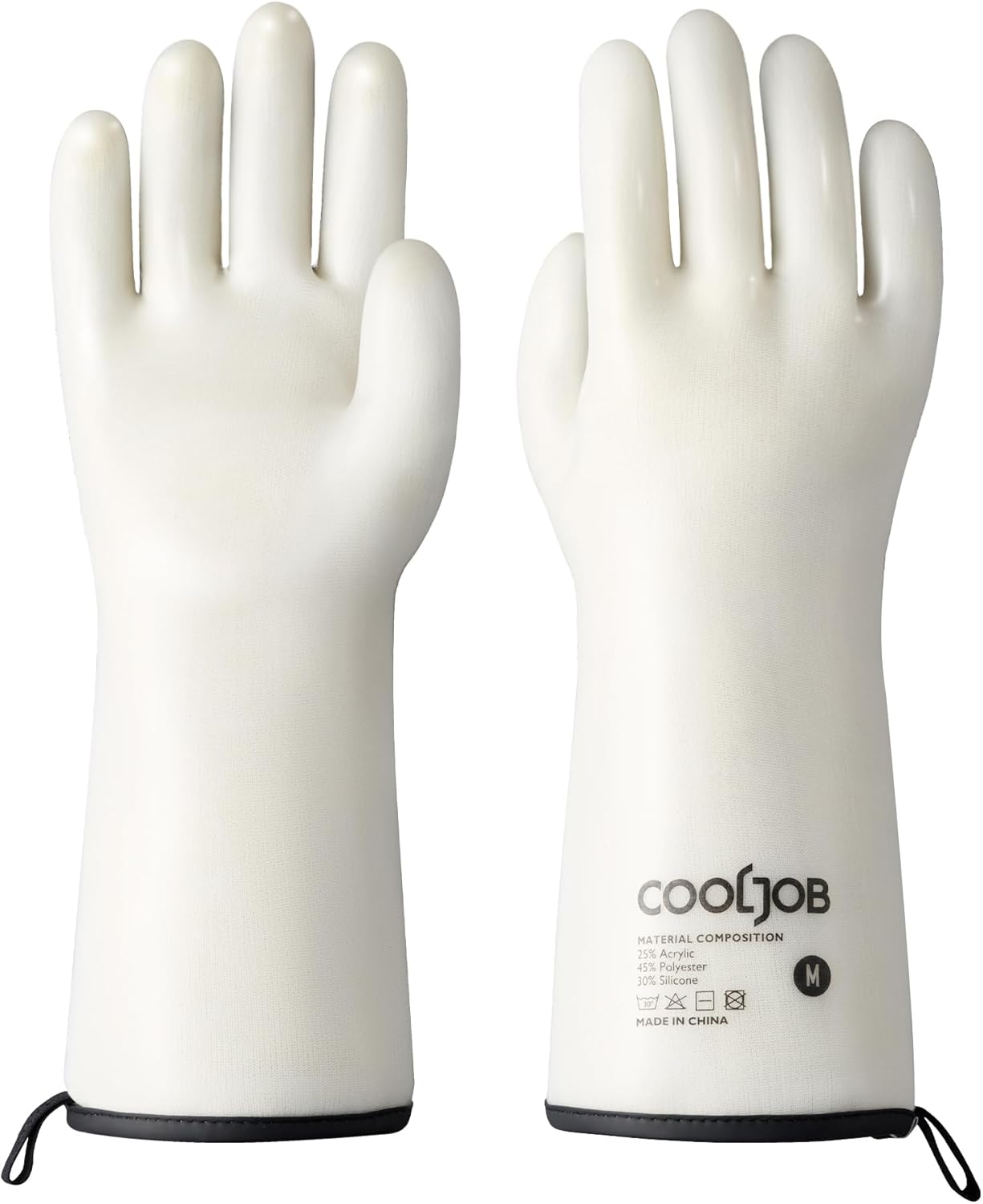 COOLJOB Heat Resistant Oven Gloves, Waterproof Liquid Silicone BBQ Grilling Gloves for Barbecue
