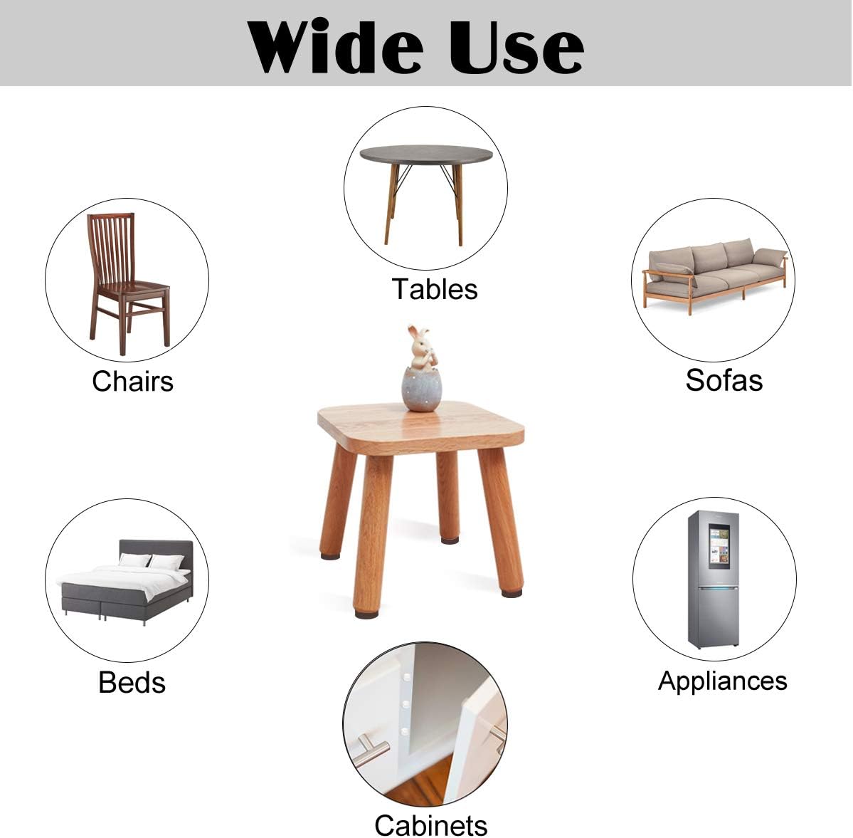 Felt Furniture Pads 136 Pieces, Furniture Pads for Hardwood Floors, 5mm Thick Floor Protectors for