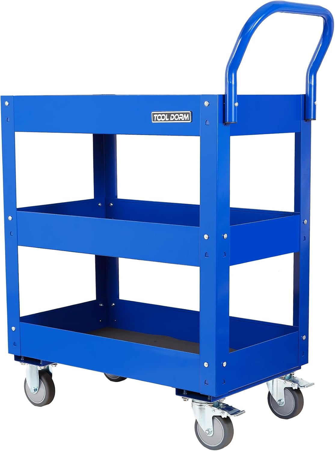 3 Tray 29.3 inch Tool Cart, self Assembly, 300 LBS Capacity Rolling Tool Carts on Wheels, Heavy
