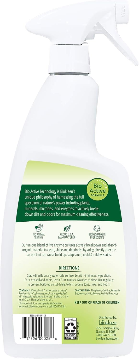 Biokleen Bac-Out Natural Bathroom Cleaner - 2 Pack - Enzyme Professional Strength, Enzymatic