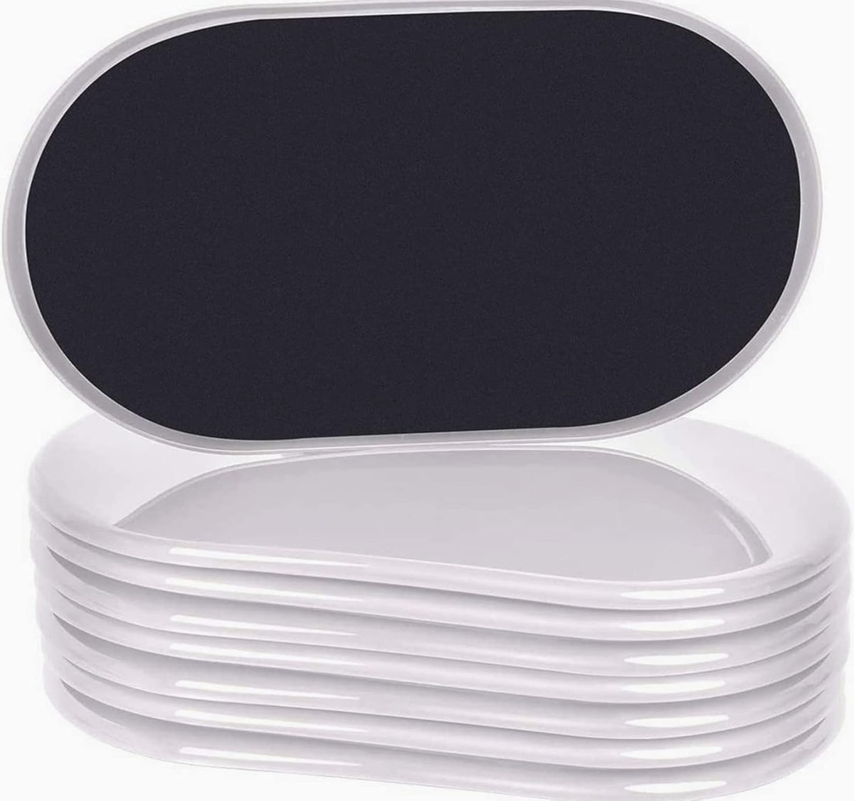 Ezprotekt 8 Pack Large Furniture Movers Sliders for Carpet, 9 1/2" x 5 3/4" Reusable Oval Furniture