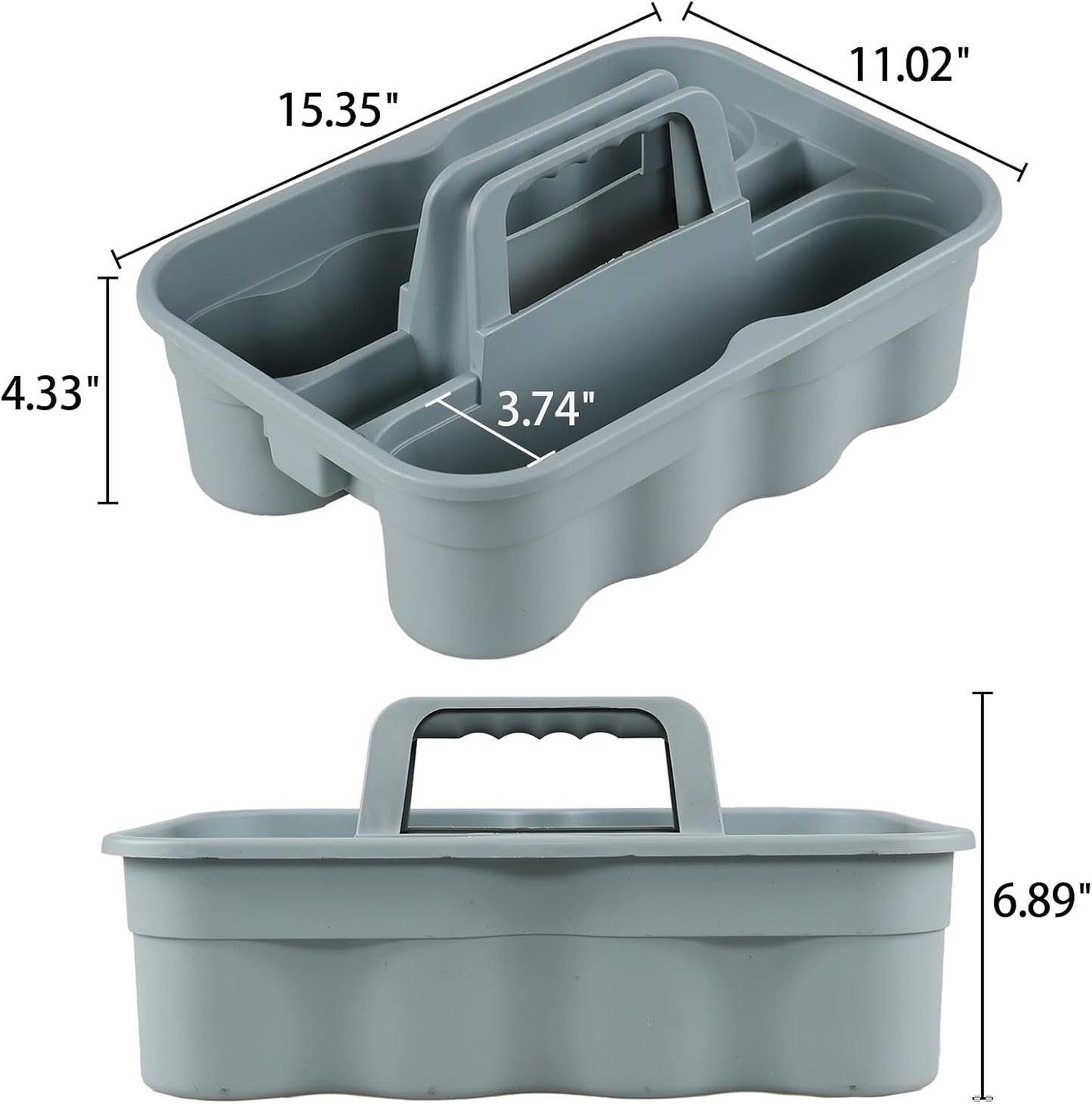 Zopnny Multiuse Caddy Organizer with Handle, Plastic Shower Caddy Basket, Divided Storage Tote