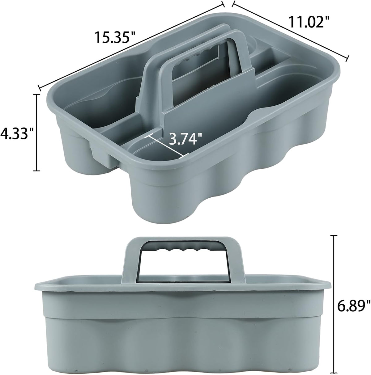 Zopnny Multiuse Caddy Organizer with Handle, Plastic Shower Caddy Basket, Divided Storage Tote