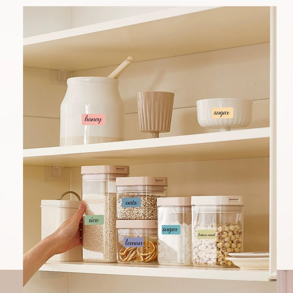 STARLIBOO Removable Freezer Labels, 1x2 Inch Color Coding Removable Label for Food Containers, 360