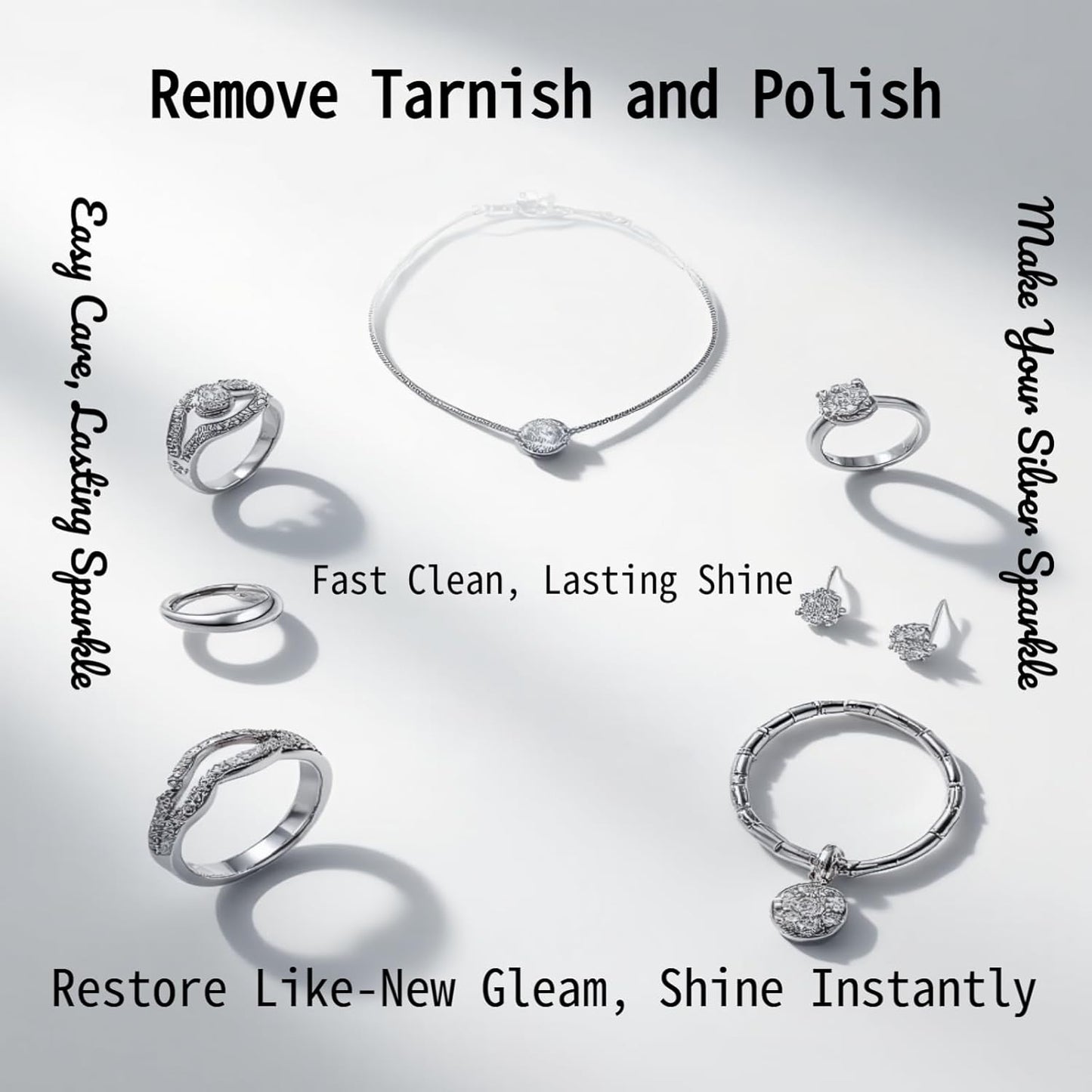 50 Pieces Jewelry Cleaning Cloths Polishing Cloths Sterling Silver, Sterling Gold, Platinum, Coins
