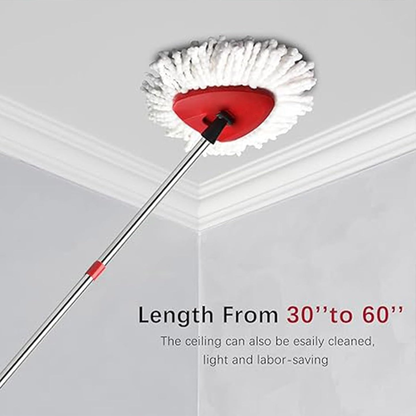 Microfiber Spin Mop Replace Head, Mops Base, Handle Compatible with O Cedar EasyWring 1-Tank Spin
