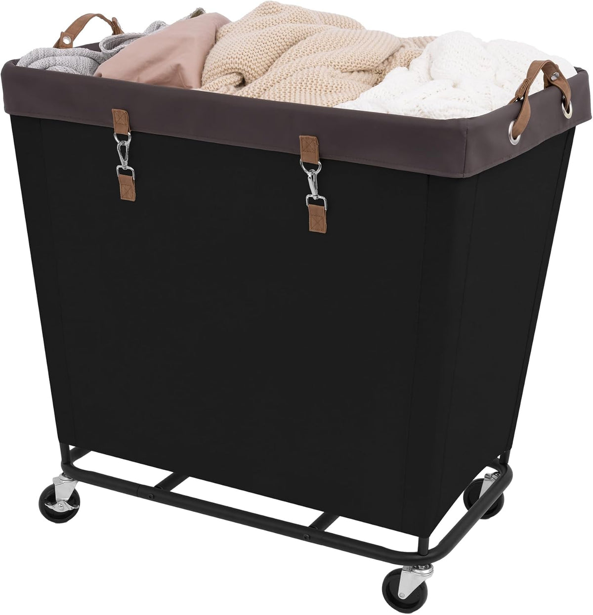 StorageWorks 320L Laundry Basket with Wheels, Extra Large Rolling Hampers for Clothing Organizer