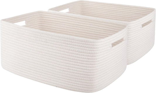 OIAHOMY Storage Basket for Shelves, Closet Cube Storage Bins Baskets for Clothes Blanket Towels