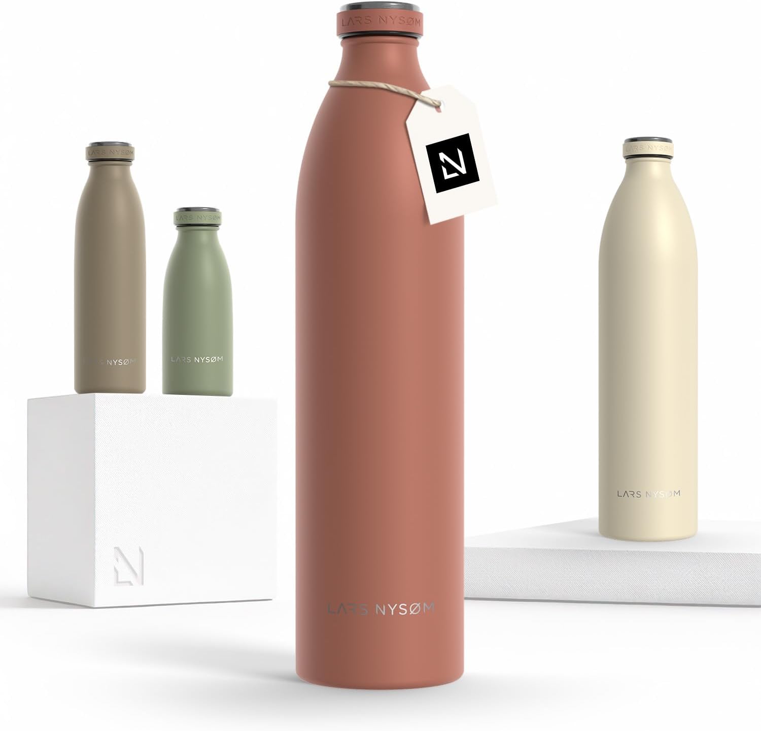 LARS NYSØM Stainless Steel Insulated XL Water Bottle 12oz 17oz 25oz 34oz 51oz | Insulated Thermo