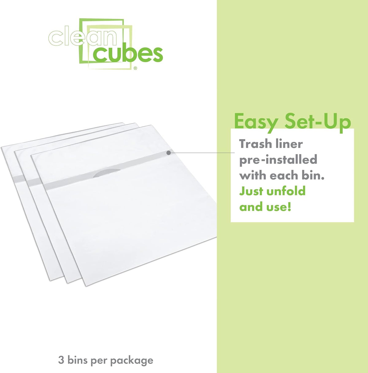 13 Gallon Disposable Pop-Up Trash Cans (3-Pack) with Fitted Bags – Foldable Garbage & Recycling