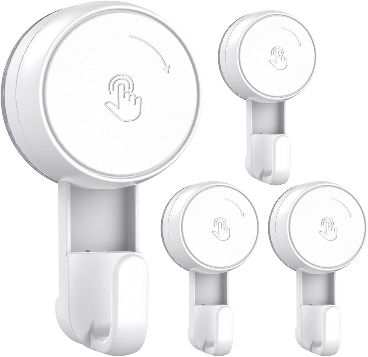 LUXEAR Suction Cup Hooks Reusable Suction Hooks for Shower Wall Vacuum Bathroom Suction Holder
