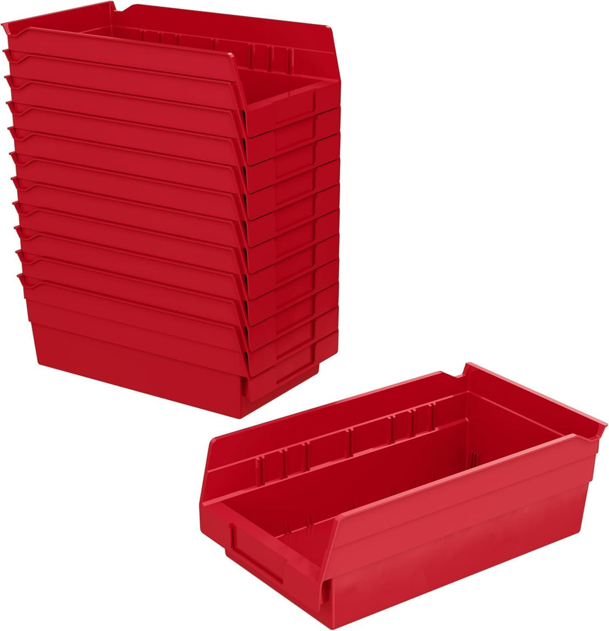 Akro-Mils 30130 Plastic Shelf Bins, Heavy Duty Storage Bins for Garage, Closet, and Drawer