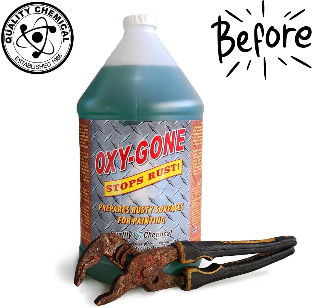 Quality Chemical Oxy-Gone Rust Remover and Metal Treatment/Rust Repair/Prepares surfaces for