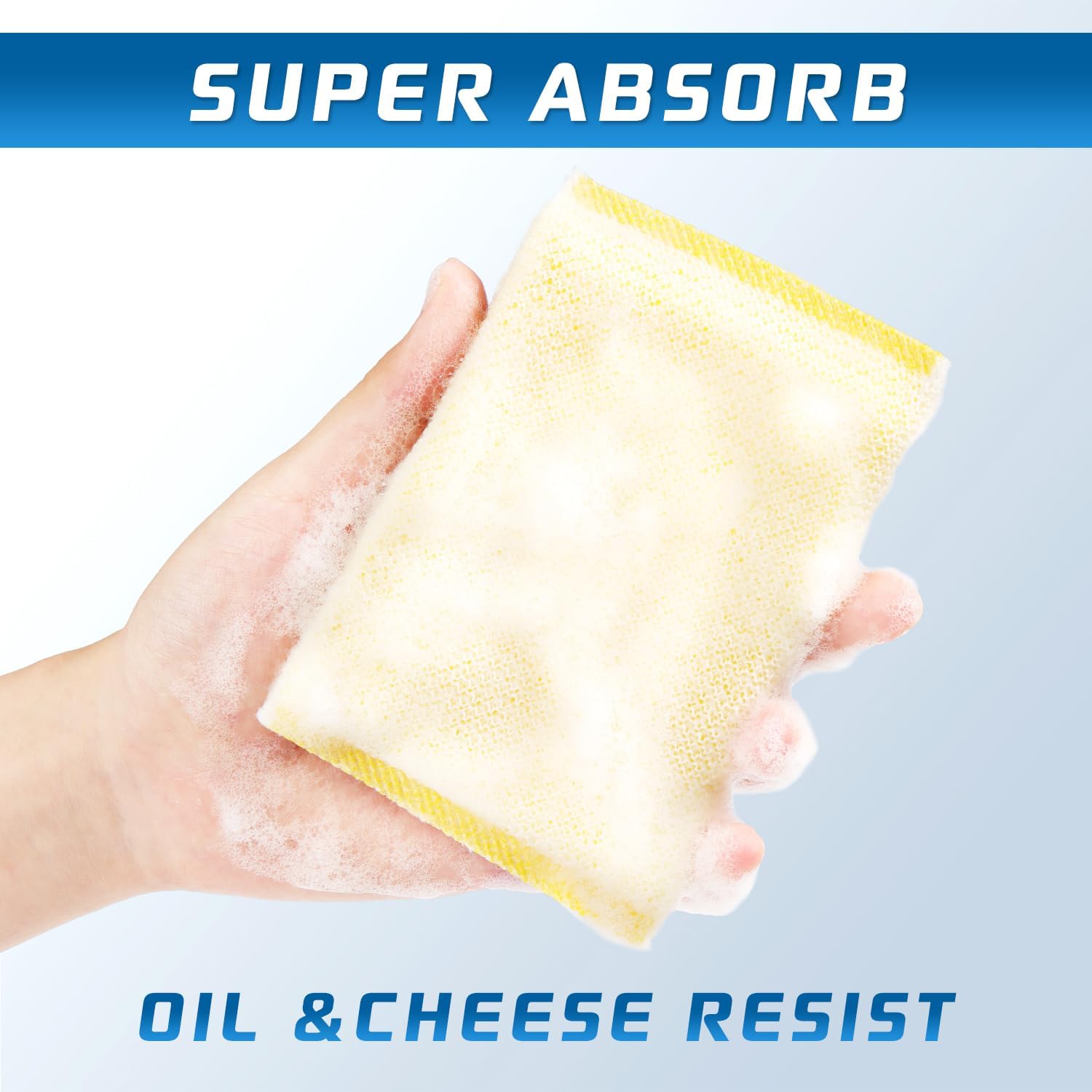 All-Purpose Non Scratch Sponges，Sponges Kitchen for Washing and Cleaning Dishes, Non-Stick