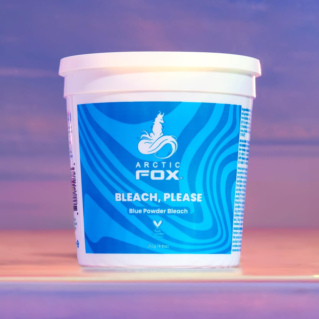 ARCTIC FOX Bleach Please, Blue Powder Bleach 8.8 oz (0.5 lb) Tub Perfect for bleach bosses with big