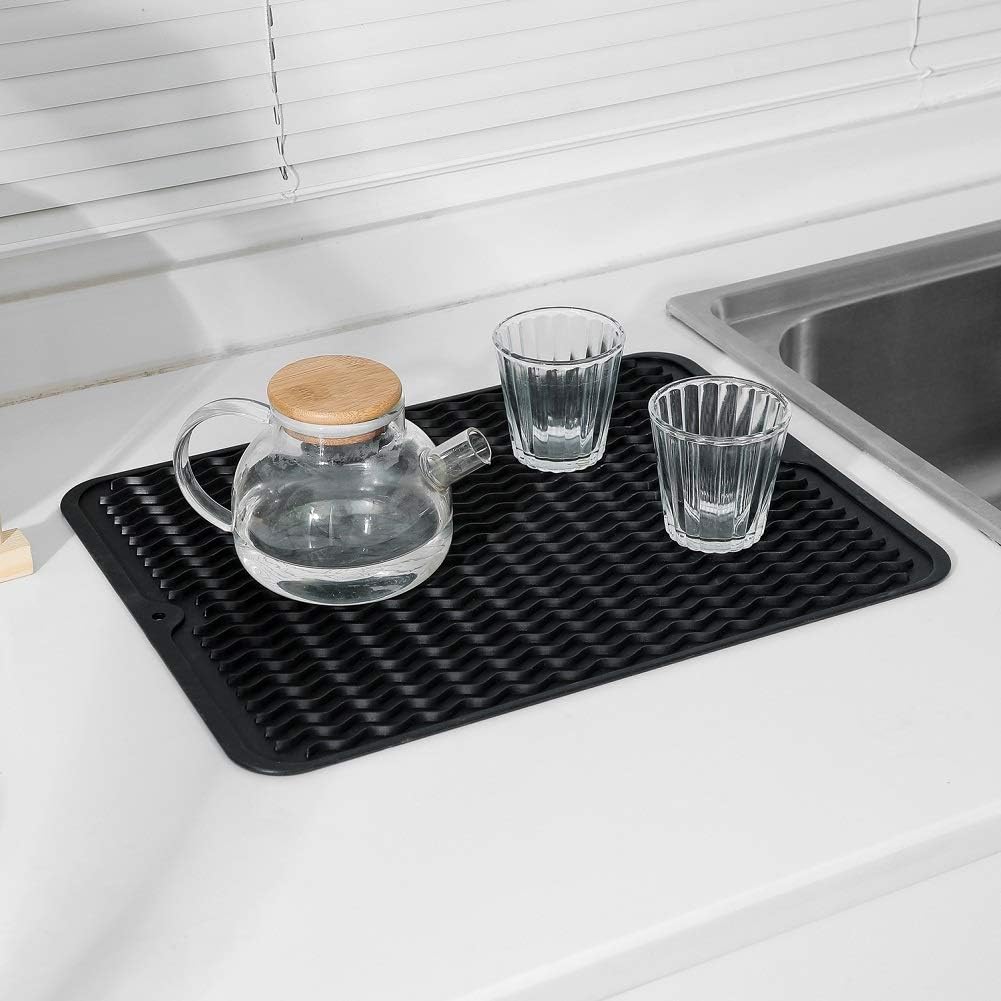 Silicone Dish Drying Mat for Multiple Usage,Easy clean,Eco-friendly,Heat-resistant Silicone Mat for