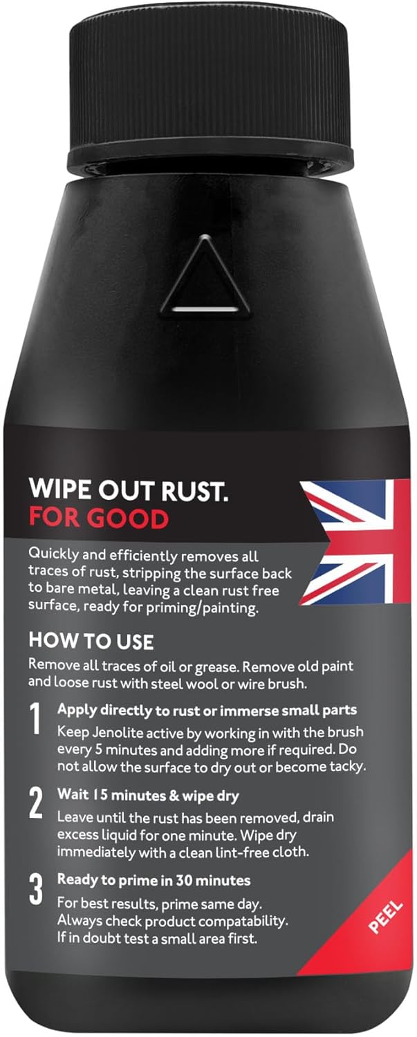 JENOLITE Rust Remover for Metal - Fast Acting No Drip Thick Liquid - Industrial Strength, Removes