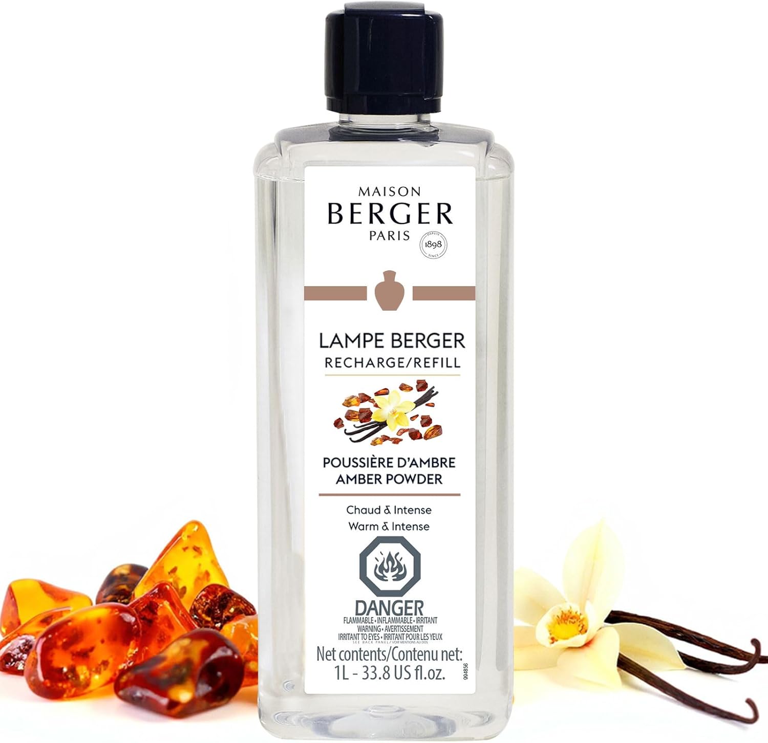 MAISON BERGER | Lampe Berger Refill Home Fragrance | Amber Powder | Home scents | 33.8 Fluid Ounce
