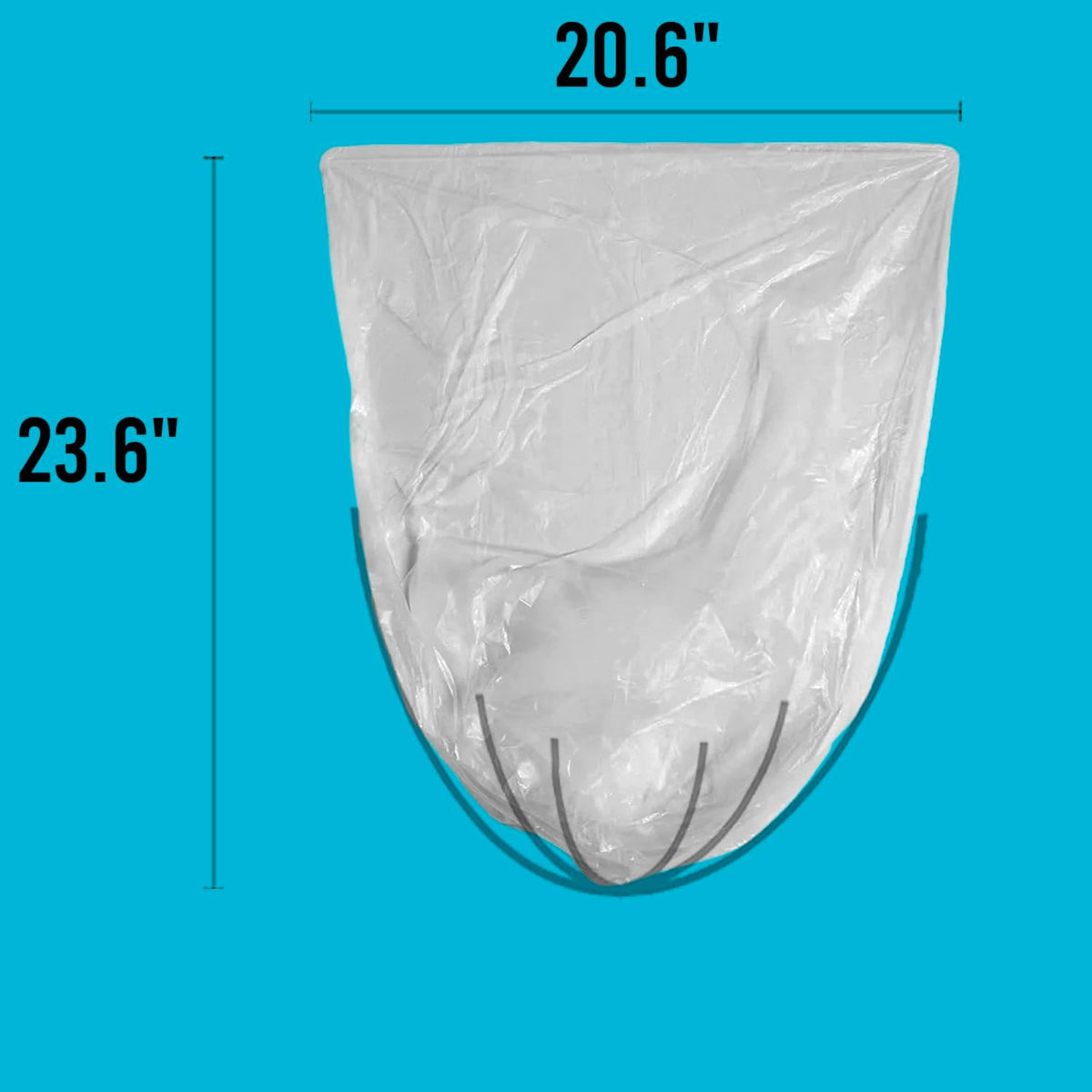 4-6 Gallon Trash Bags, 300 Count Bulk, Clear Plastic Recycling Bags, Multi-purpose Garbage Bags for