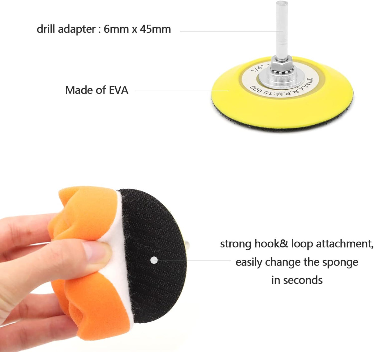 VIBRATITE Car Headlight Restoration Kit, 3 Inch Car Polishing Sanding Discs with 1/4 Inch Shank
