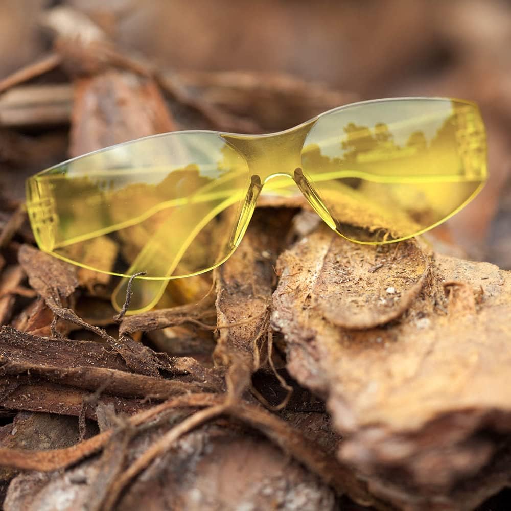 BISON LIFE Safety Glasses - Scratch Resistant Wrap Around Eyewear, Polycarbonate ANSI Z87.1 Impact