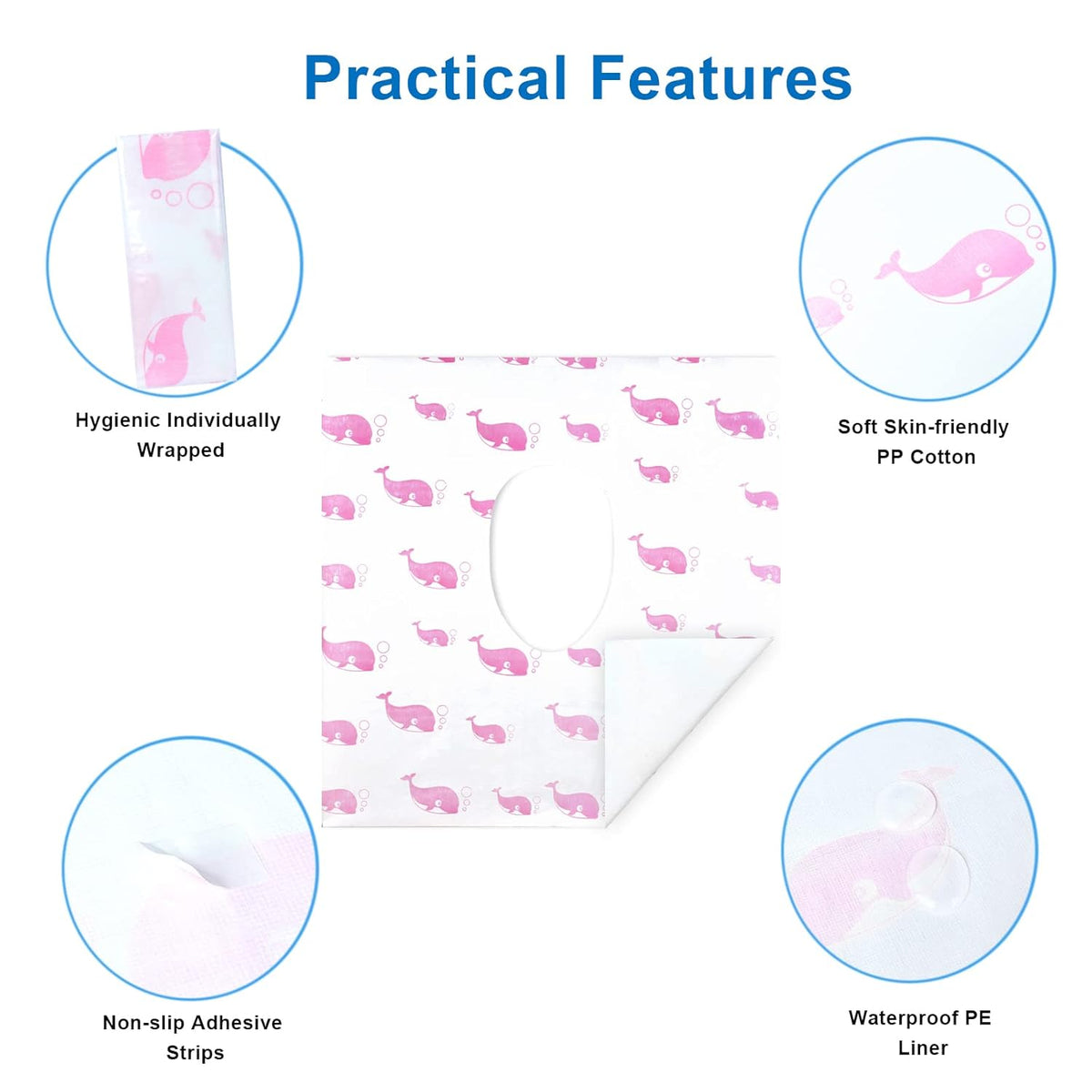 21 Pack Toilet Seat Covers Disposable, Extra Large Disposable Toilet Seat Covers for Adults