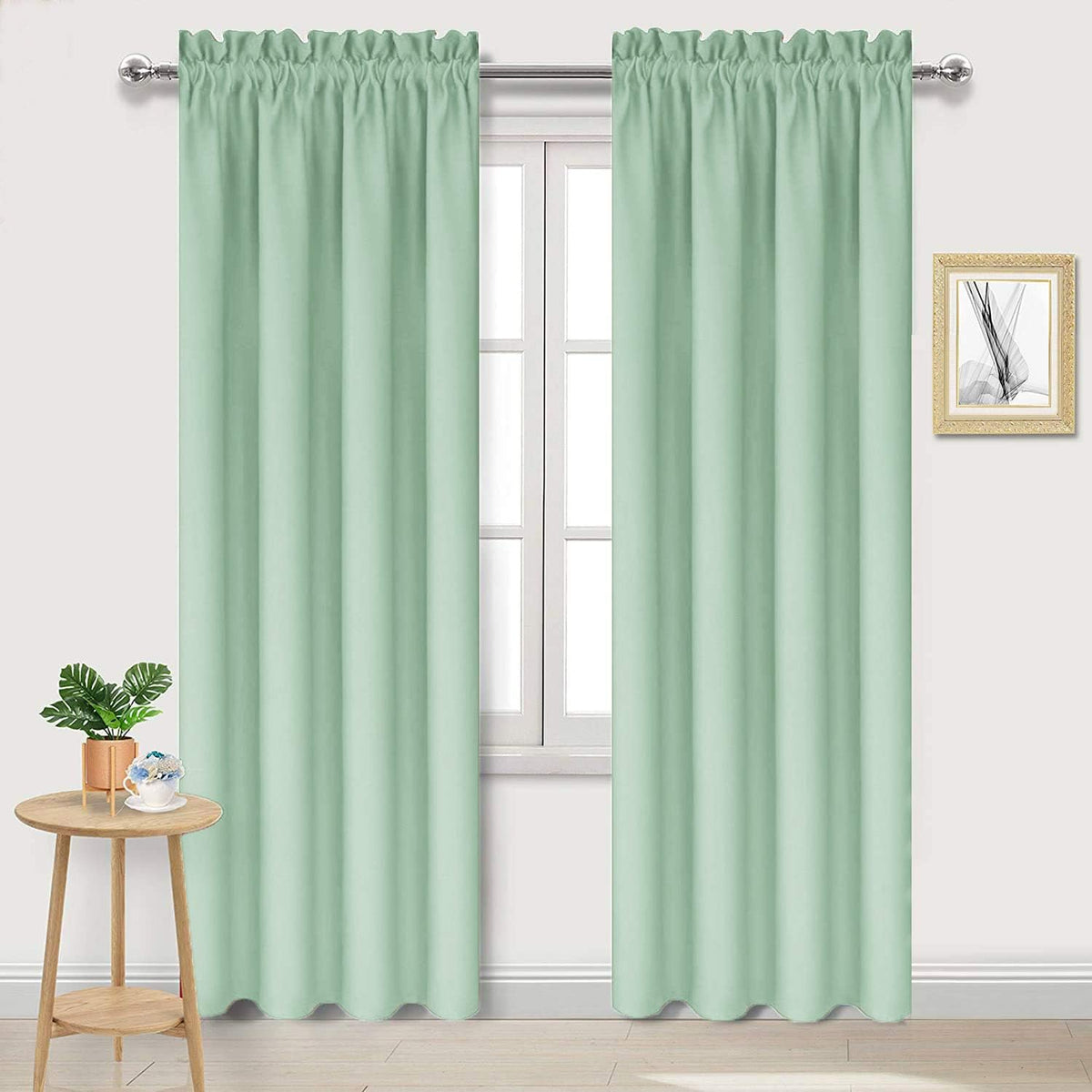 DWCN Blackout Curtains Room Darkening Thermal Insulated Bedroom Curtains Window Curtain Panels, 38