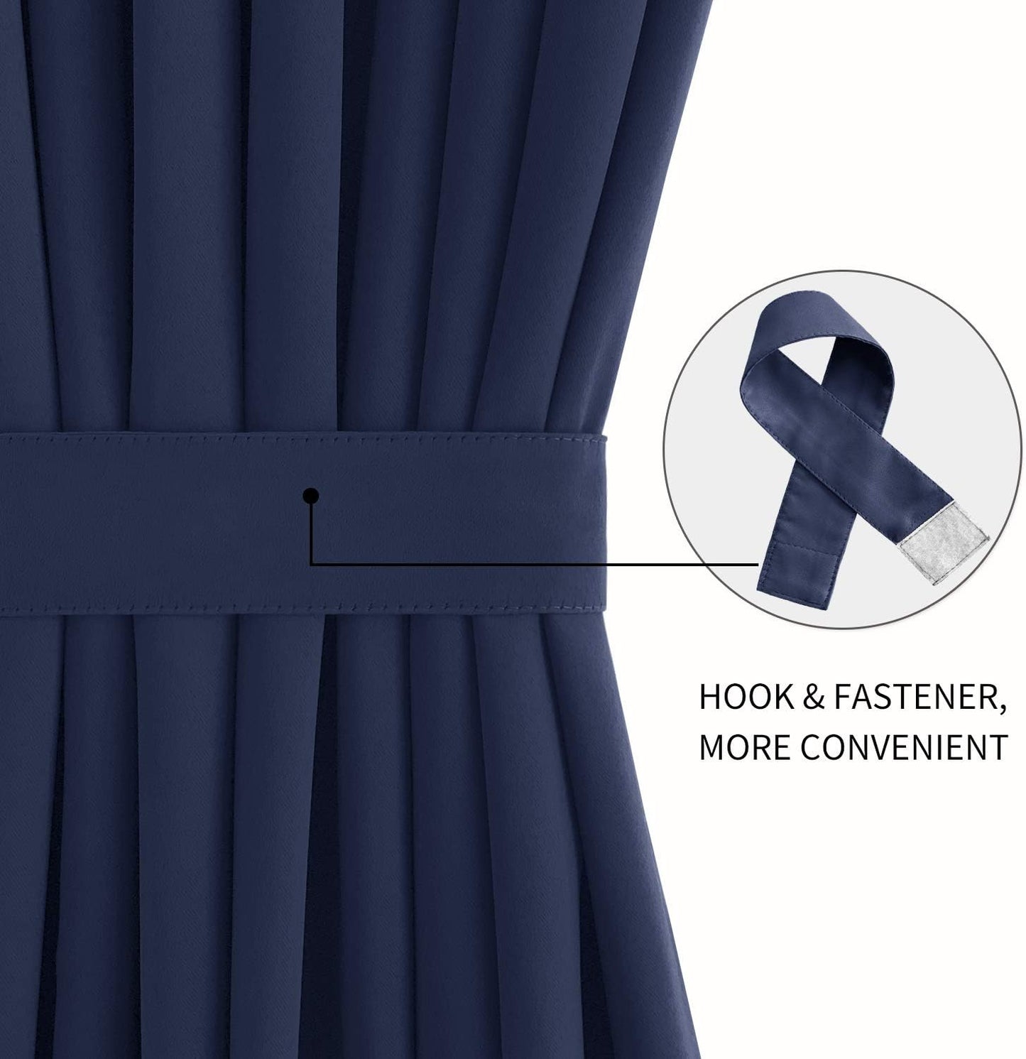 DWCN French Door Curtains – Rod Pocket Thermal Blackout Curtain for Doors with Glass Window