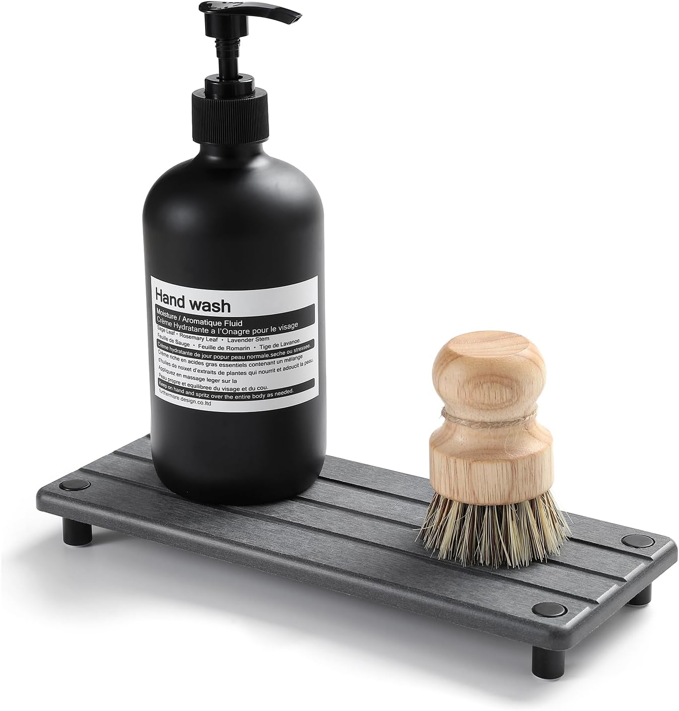 Sink Caddy Kitchen Sink Organizer, Water Absorbing Stone Tray for Sink,Diatomite Bathroom Counter