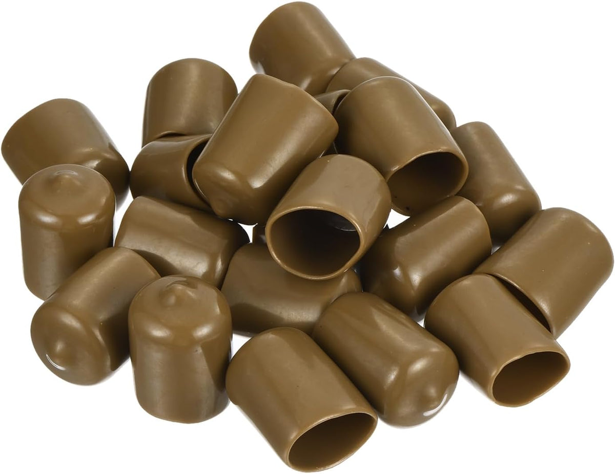 uxcell 20pcs Rubber End Caps 15.5mm(5/8") ID Vinyl PVC Round Tube Bolt Cap Cover Screw Thread