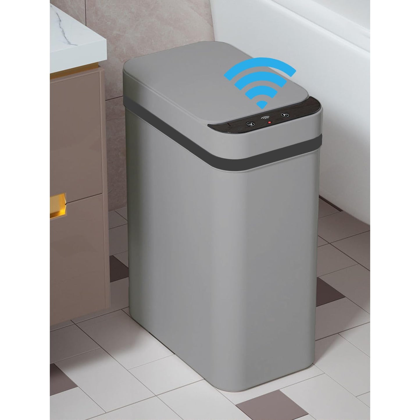 Yatmung 2.5 Gallon Motion Sensor Trash Can - Automatic Trash Can Touchless - Smart Trash Bin with