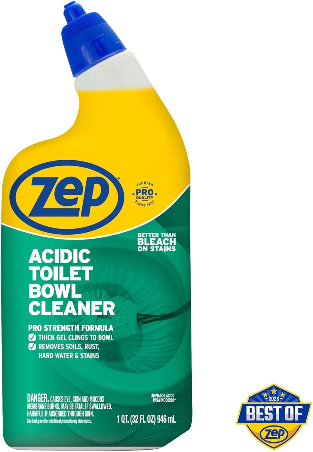 Zep Acidic Toilet Bowl Cleaner - 32 oz (Case of 4) - ZUATBC324 - Experience the Ultimate Cleaning