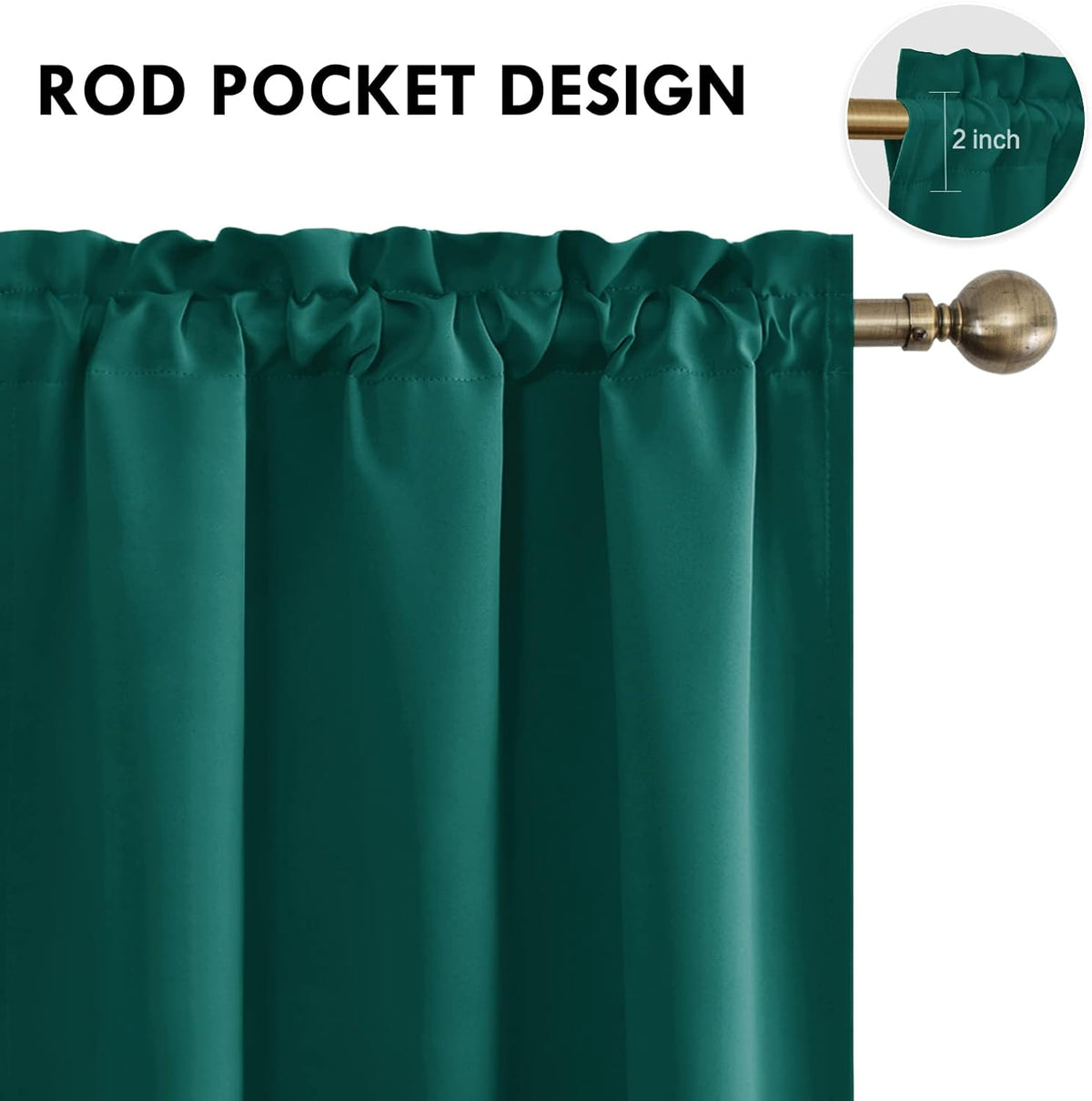 DWCN Blackout Curtains Thermal Insulated, Energy Saving & Noise Reducing Bedroom and Living Room