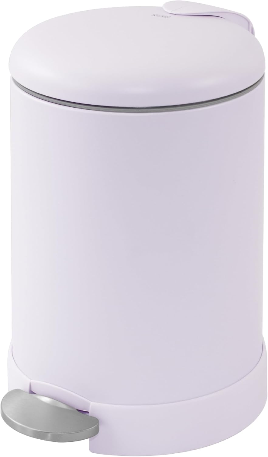 Glad Small Trash Can, 1.2 Gallon | Round Stainless Steel Garbage Bin with Soft Close Lid & Step