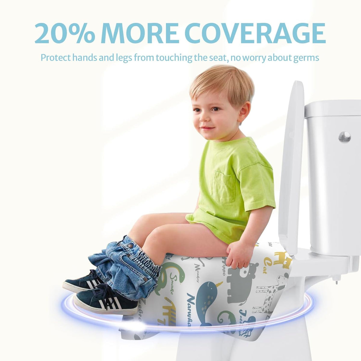 Blissful Diary 30 Pcs Toilet Seat Covers Disposable for Toddlers & Adults, Extra Large Waterproof