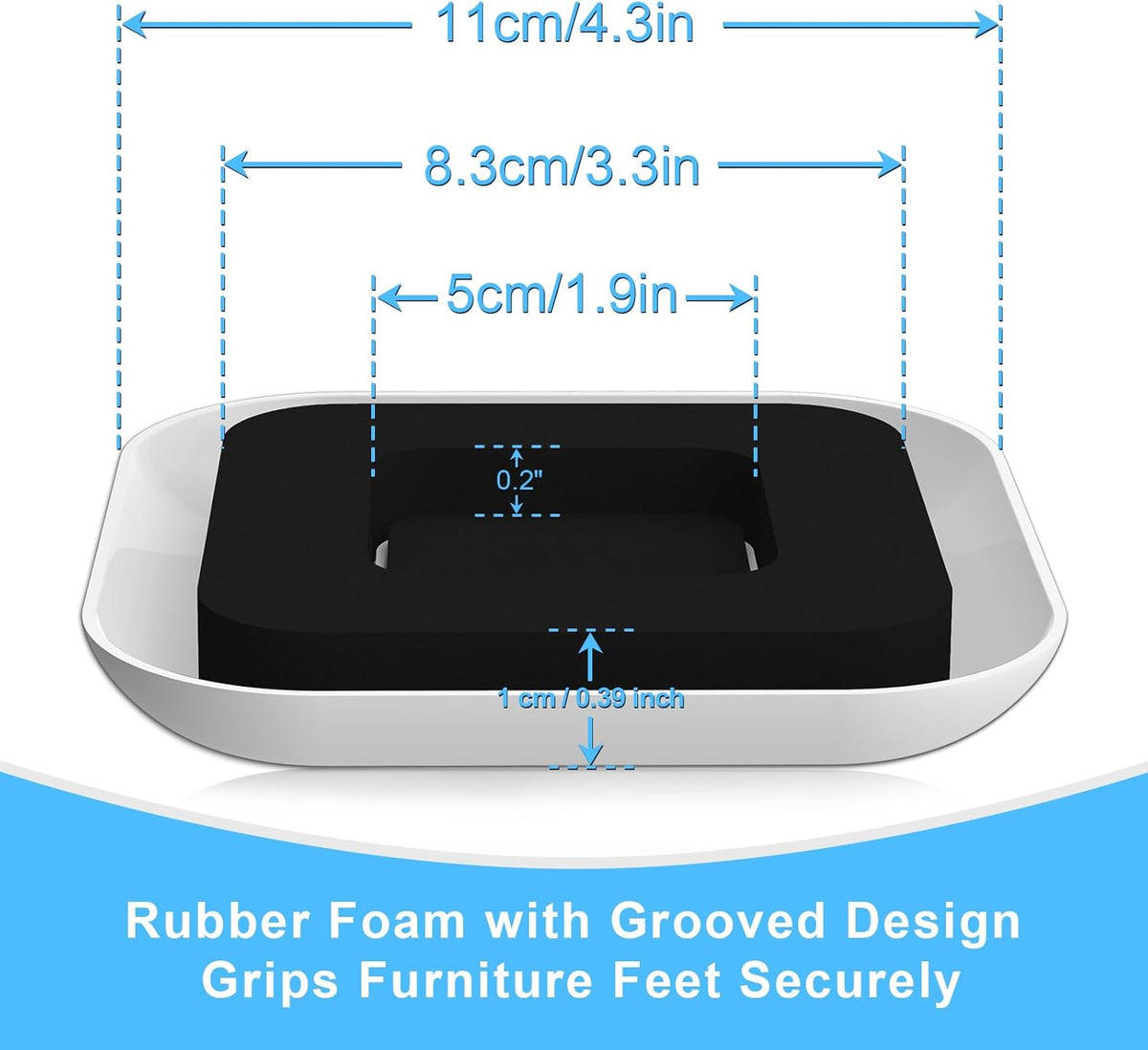 Upgrade Furniture Sliders, Furniture Sliders for Carpets, 8 PCS 4.3" Moving Pads with Anti-Slip