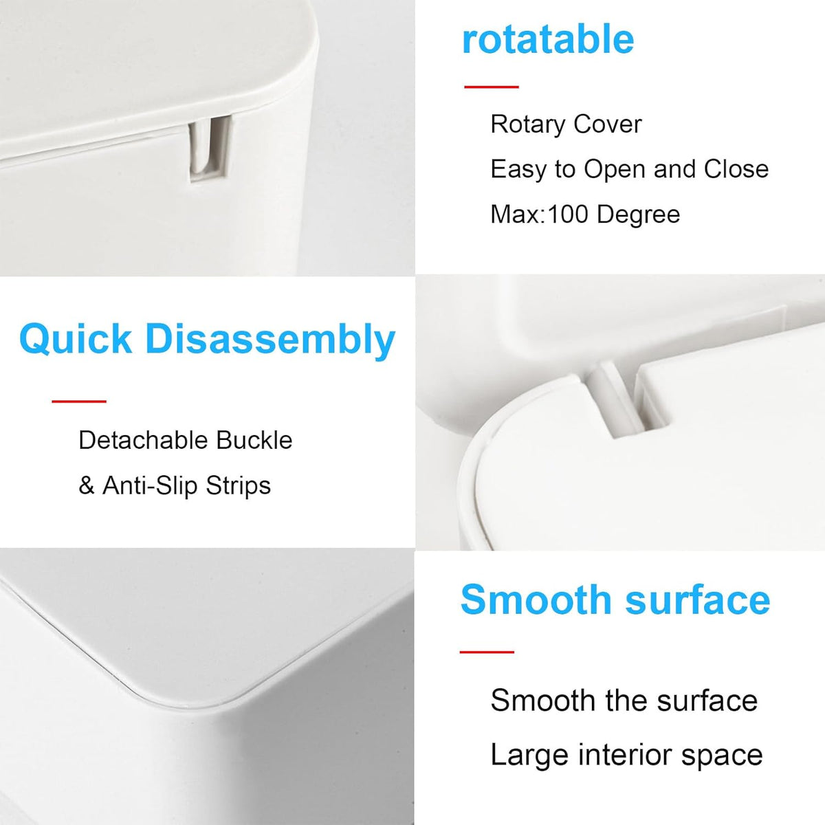 2Pcs Diaper Wipes Dispenser, Refillable Wipe Container, Wipe Container with Sealing Design Lid
