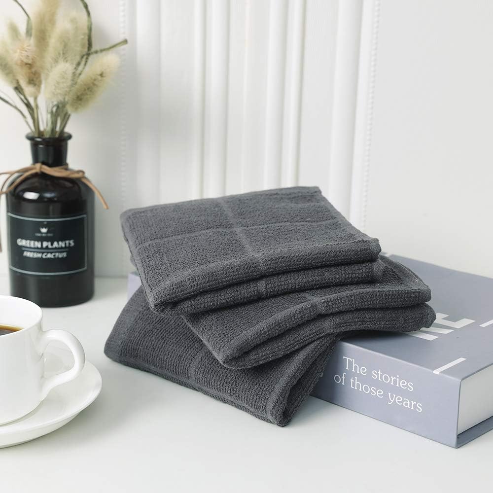 Glynniss Kitchen Dish Cloths Highly Absorbent Dish Rags 100% Cotton Wash Cloths for Washing Dishes