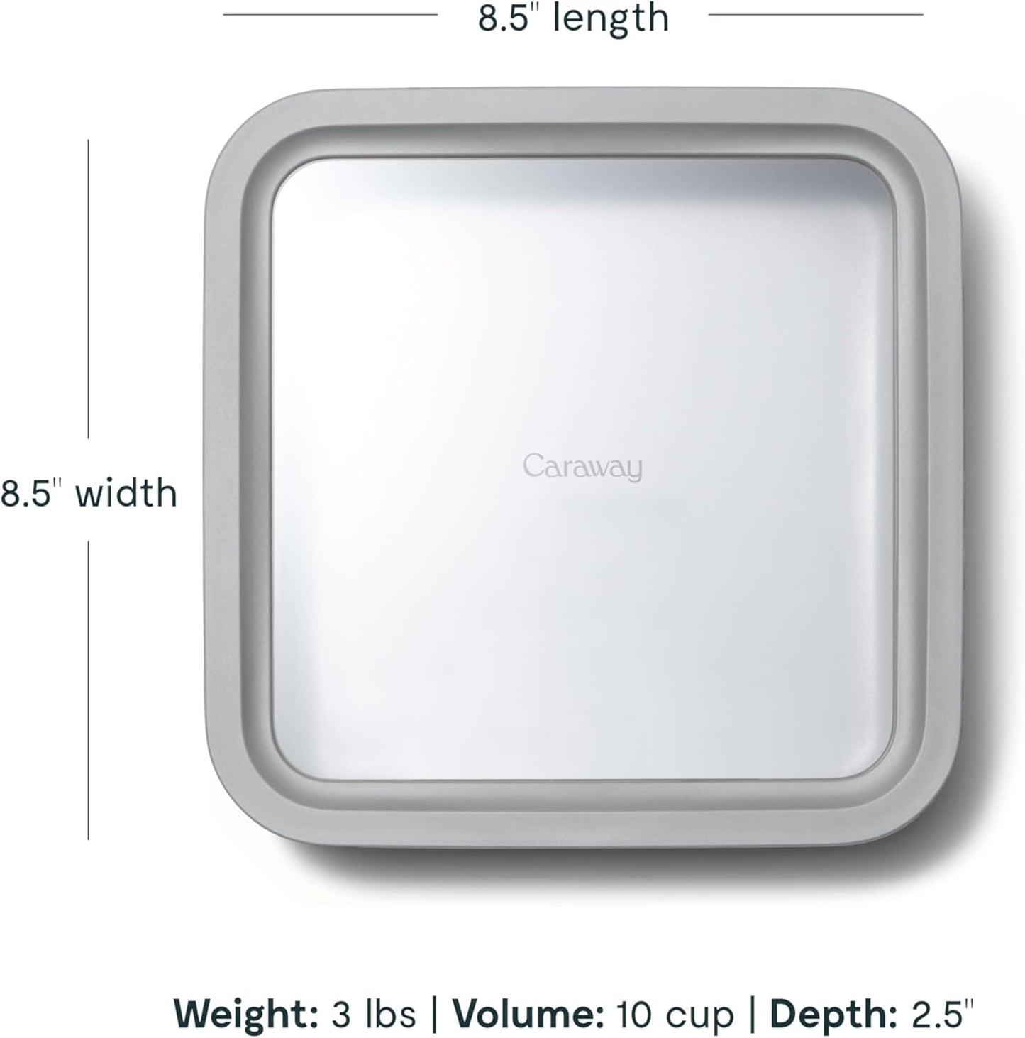 Caraway 6pc Glass Food Storage Set – 10 Cup Food Containers (6) - Ceramic Coated - Non Toxic, Non