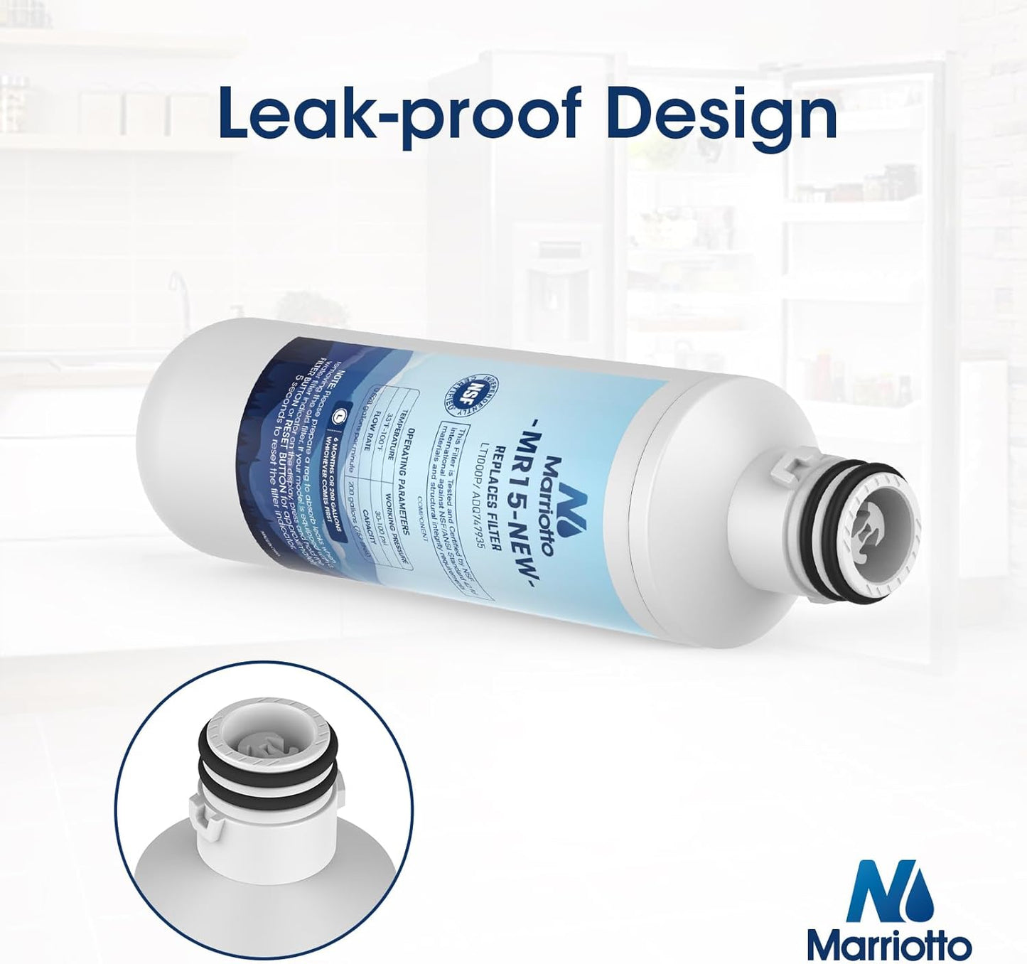 MARRIOTTO Water Filter LT1000PC Replacement for Refrigerator, Compatible with LT1000PC/PCS