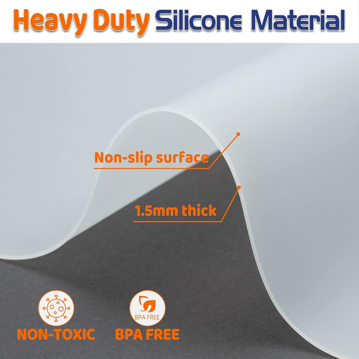 Warome Silicone Mat,78.7”x 23.6” Heat Resistant Mats for Countertop,Extra Large Countertop