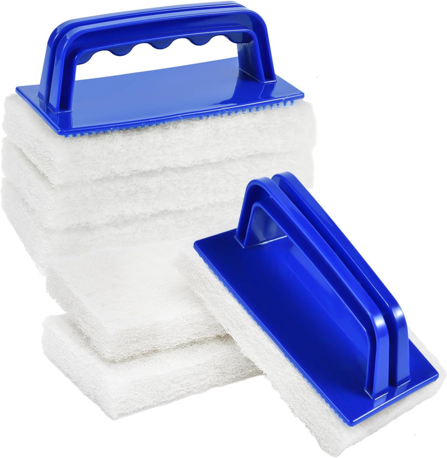YoleShy Shower Scrubber Non-Scratch Bathtub Scrubber Heavy Duty Scrub Pad with Handle for Bathroom