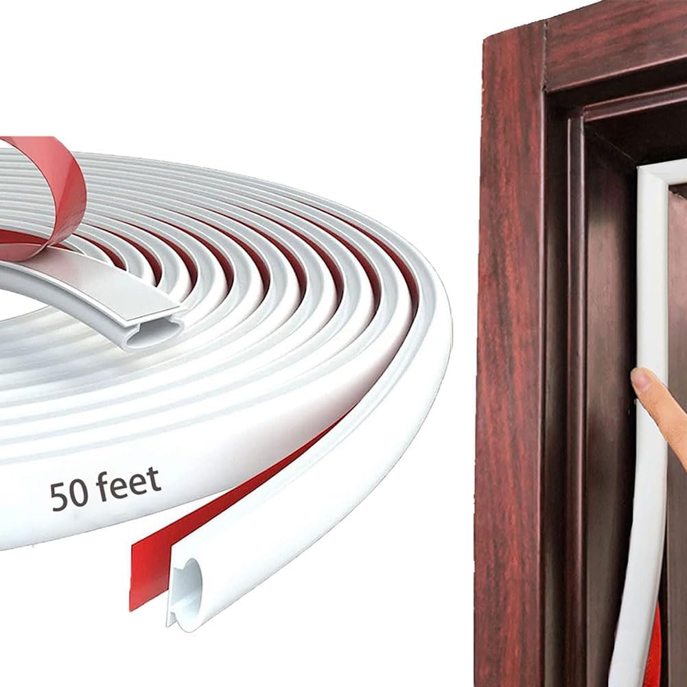 White Rubber Weather Stripping Door Seal Strip, D Shape Door Rubber Weather Seal Strip
